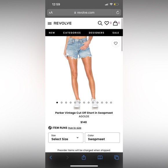 Agolde Parker Vintage Cut Off Short in Swapmeet 27 - Picture 9 of 9